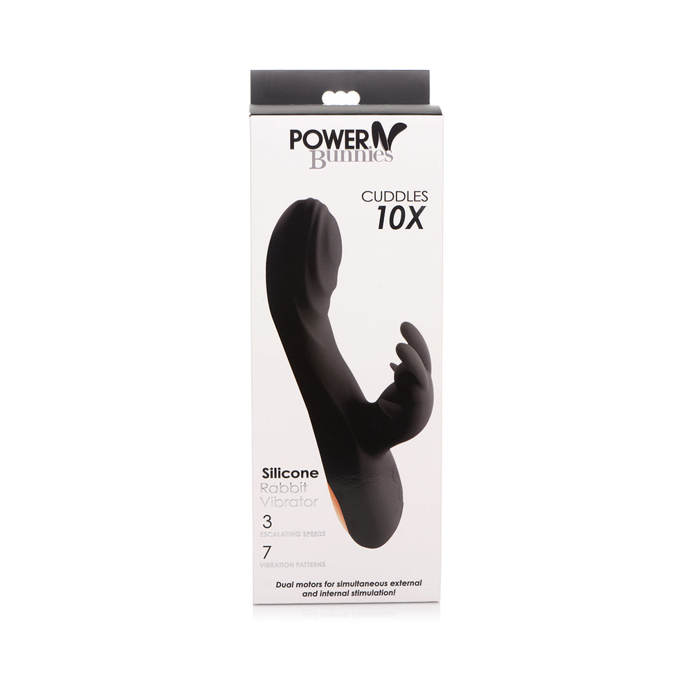 Power Bunny Cuddles Rabbit Vibe Silicone Rechargeable Black