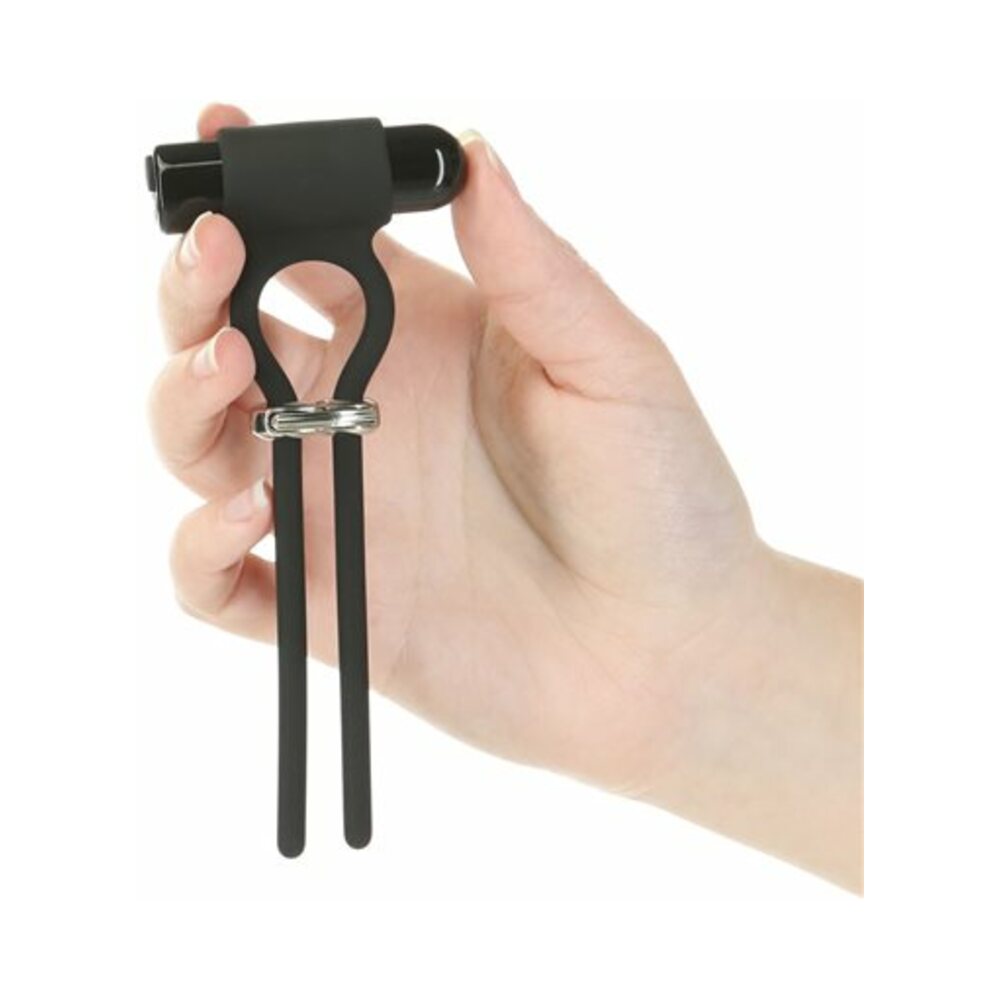 Bolo Bullet Vibrating Adjustable Cock Tie - Black