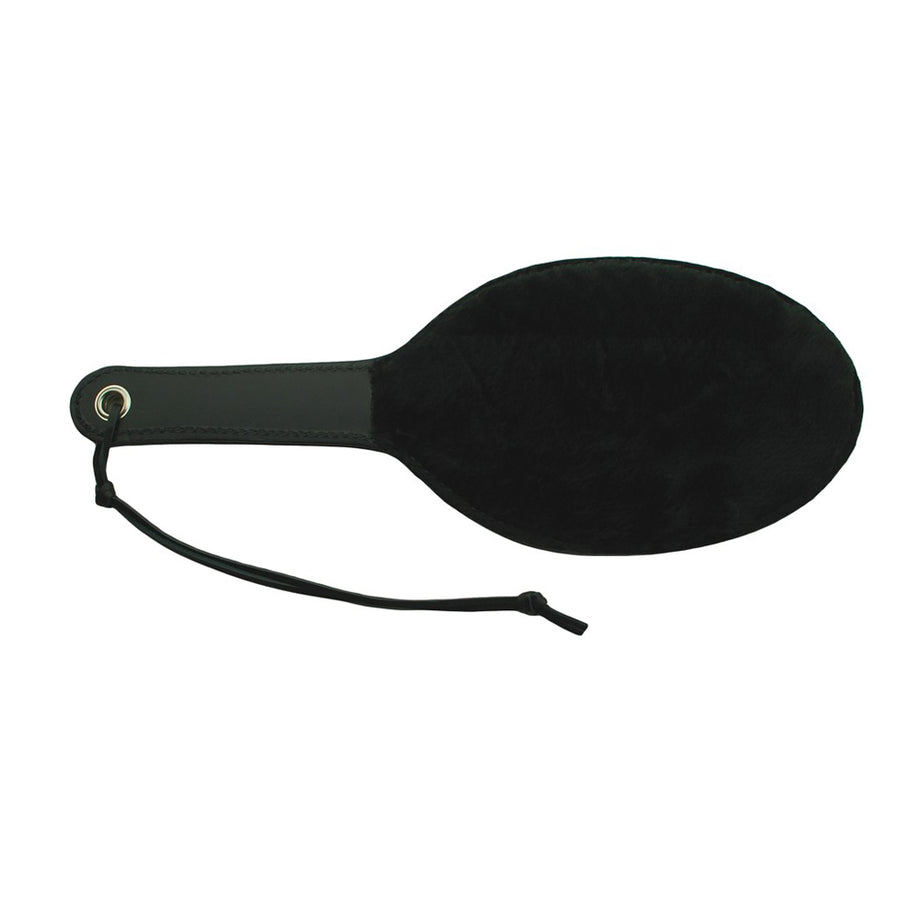 16in Ping Pong Paddle W/Black Faux Fur