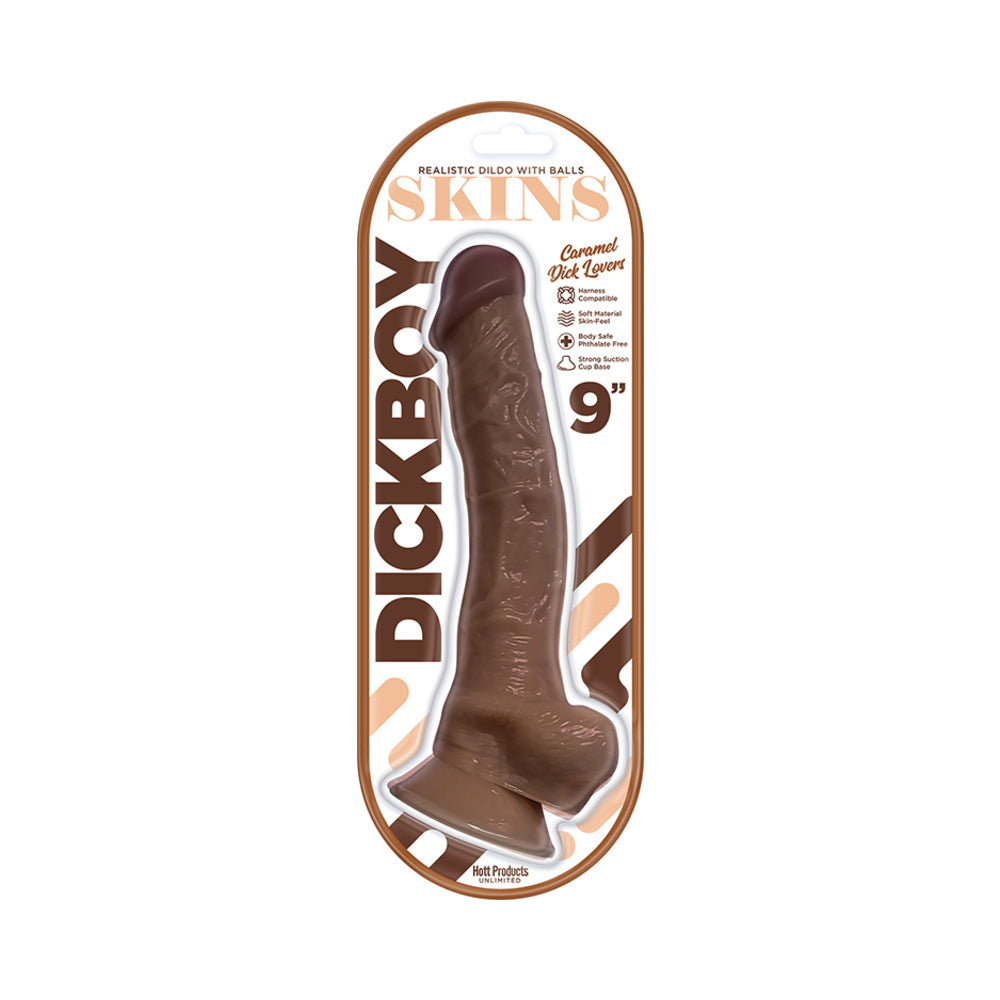 Dickboy - Skins - Dildo With Balls - 9 Inch - Caramel Dick Lovers