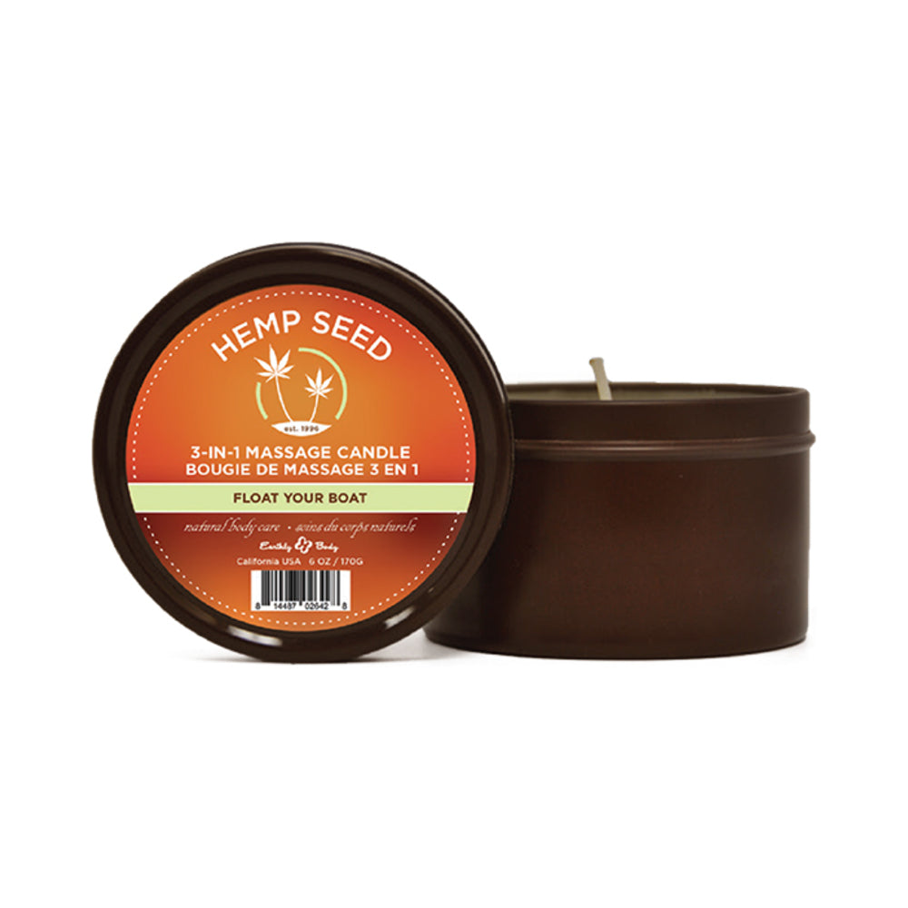 Earthly Body Summer 2022 3 In 1 Massage Candle - 6 Oz Float Your Boat