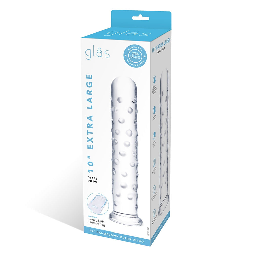 Extra Large Glass Dildo 10In