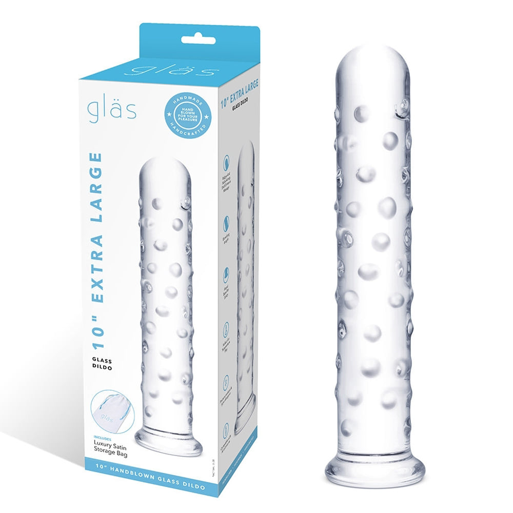 Extra Large Glass Dildo 10In