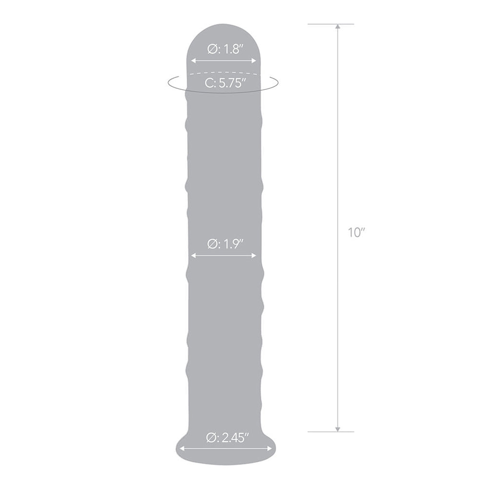 Extra Large Glass Dildo 10In
