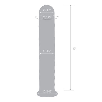 Extra Large Glass Dildo 10in