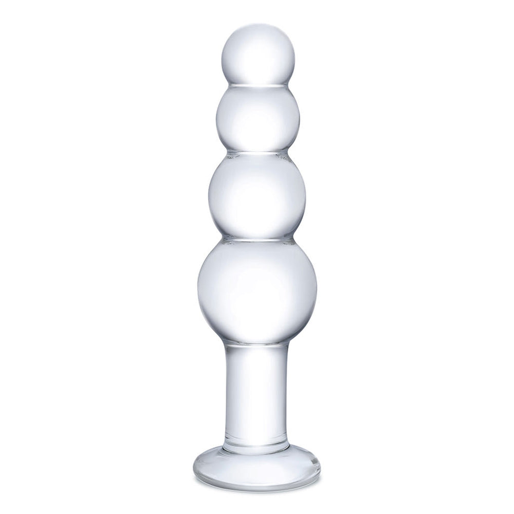 Glas Glass Beaded Butt Plug 7.25"
