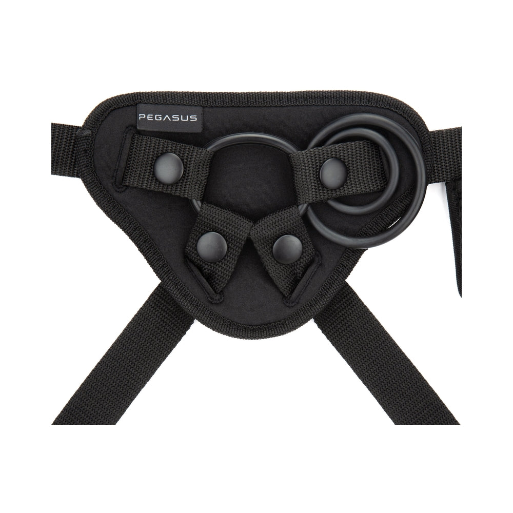 Pegasus Remote Control Ripple P-Spot G-Spot Peg Silicone Dildo With Harness 6 In.