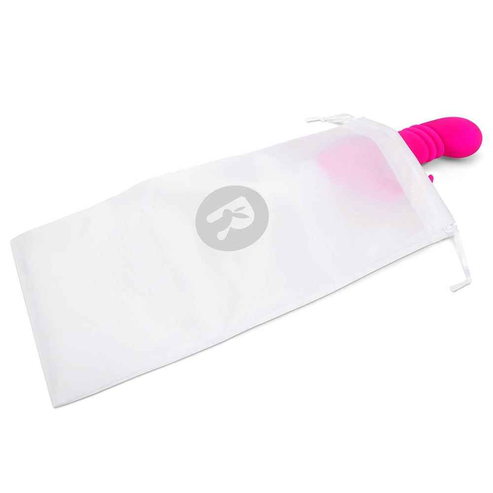 Rabbit Essentials Thrusting Slim Shaft Rabbit Vibrator Pink