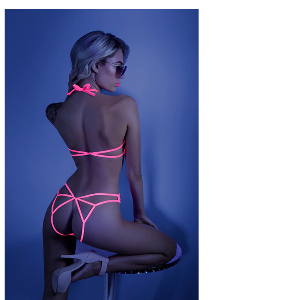 Fantasy Lingerie Glow Impress Me Lace Bodysuit With Open-Cage Back