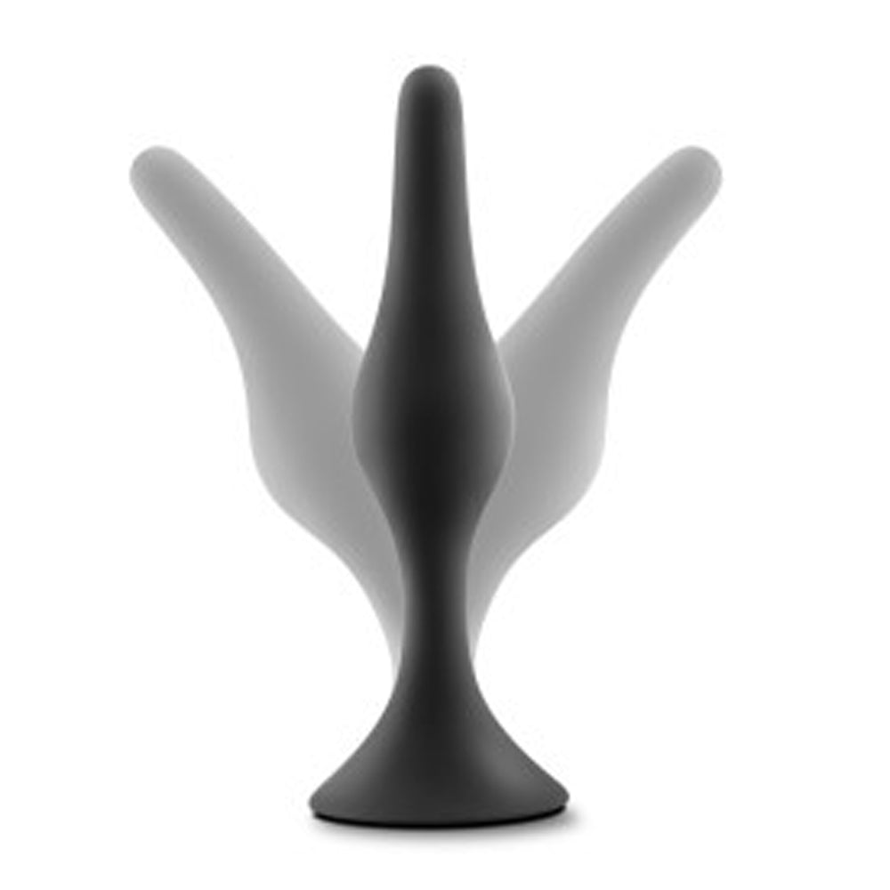 Anal Adventures Platinum - Silicone Beginner Plug - Large - Black