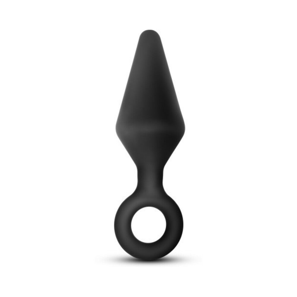 Anal Adventures Platinum - Silicone Loop Plug - Medium - Black