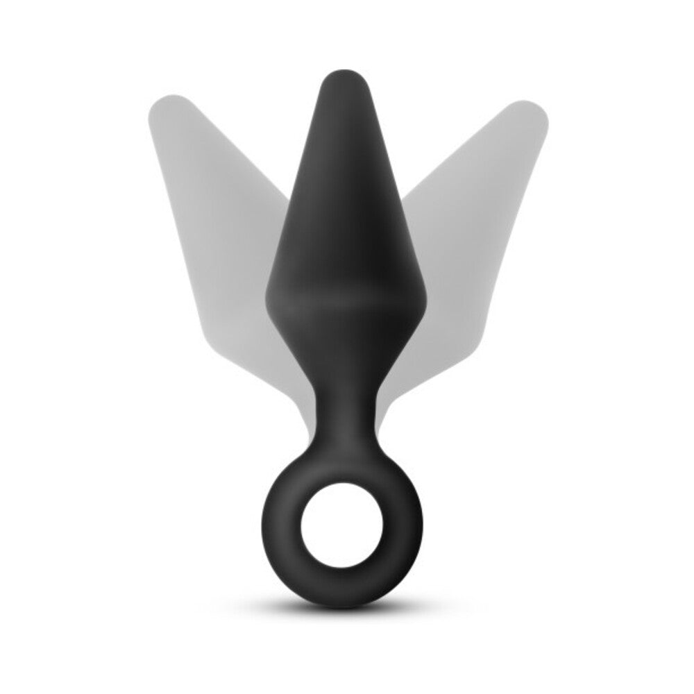 Anal Adventures Platinum - Silicone Loop Plug - Medium - Black