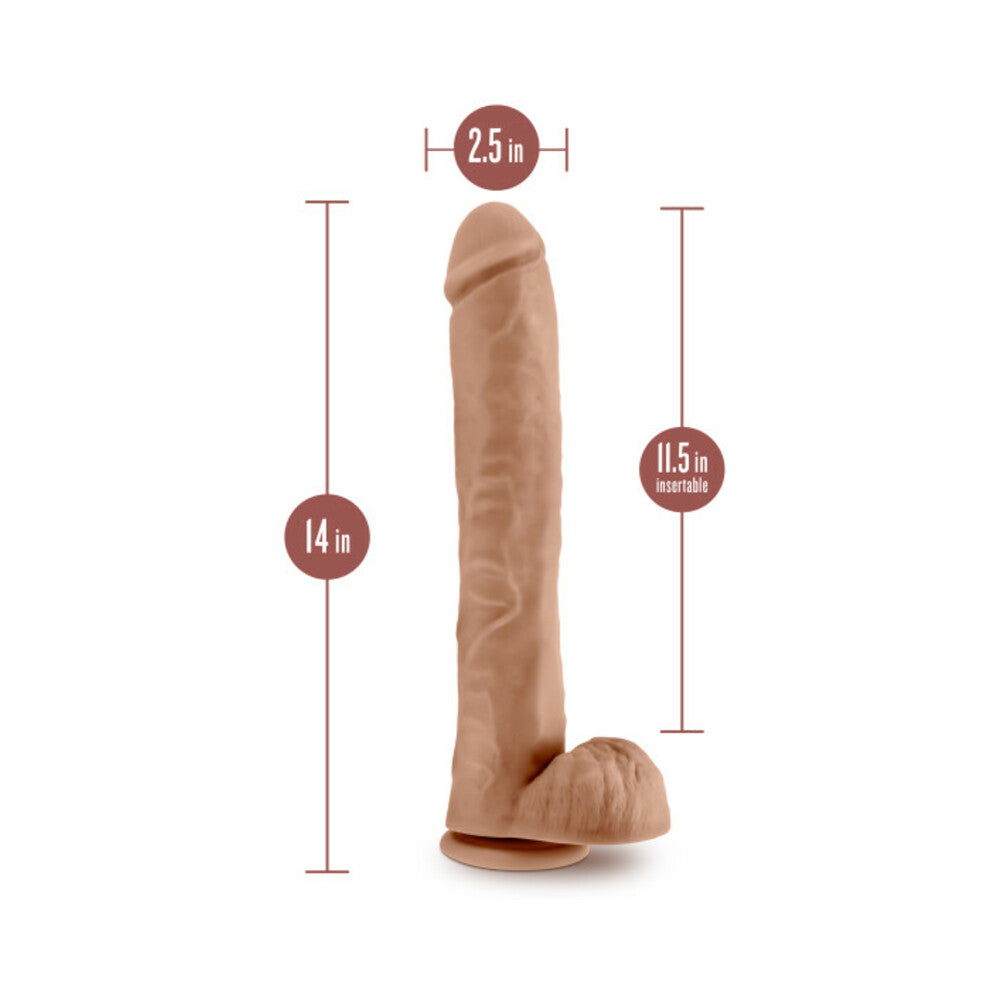 Au Naturel - Daddy - 14 Inch Dildo - Mocha