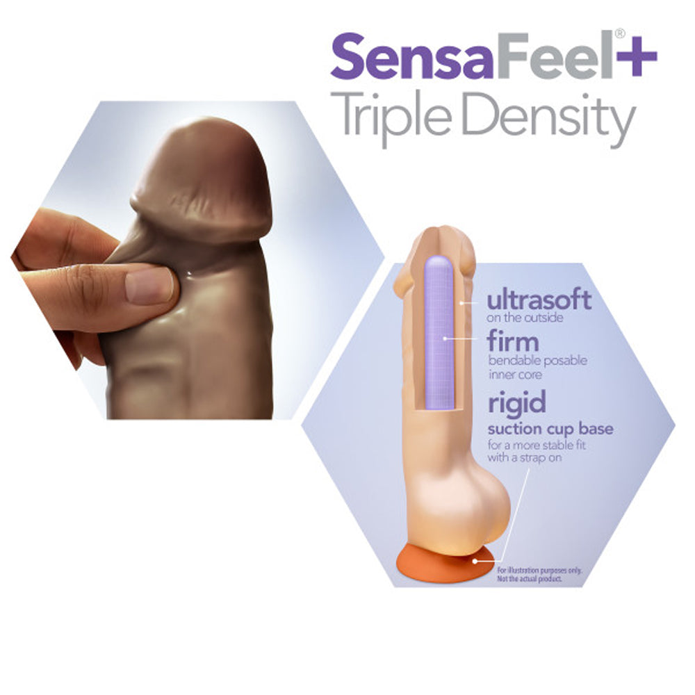 Dr. Skin Plus Pos Dildo W/Balls 9In Choc