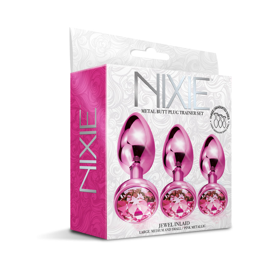 Nixie Metal Butt Plugtrainerset 3-piece Pink Metallic
