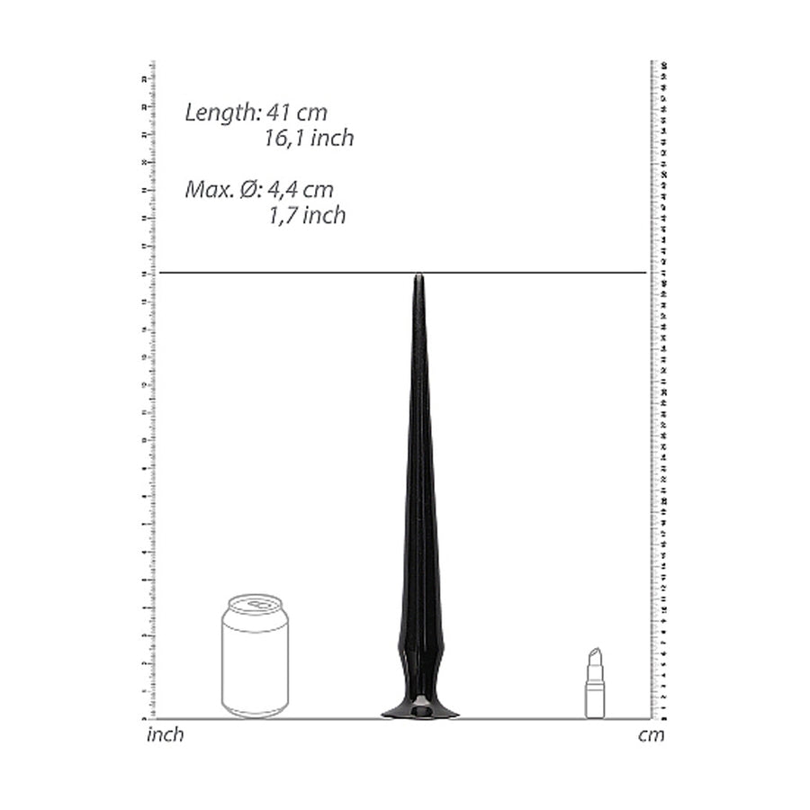 Ouch! Ass Spike Dildo 16.5 In. Black
