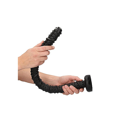 Ouch! Ass Textured Snake Dildo 21 In. Black