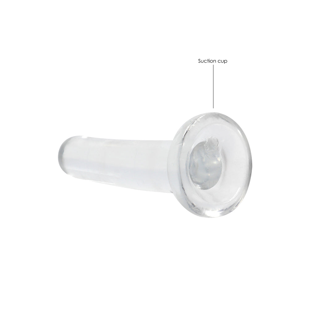Realrock Crystal Clear Non-Realistic Dildo With Suction Cup 5.3 In. Translucent
