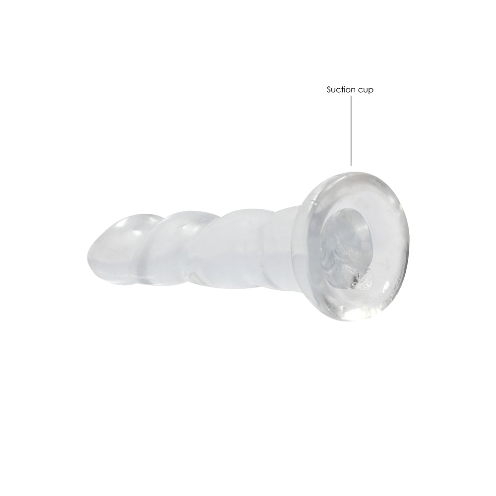 Realrock Crystal Clear Non-Realistic Dildo With Suction Cup 7 In. Translucent