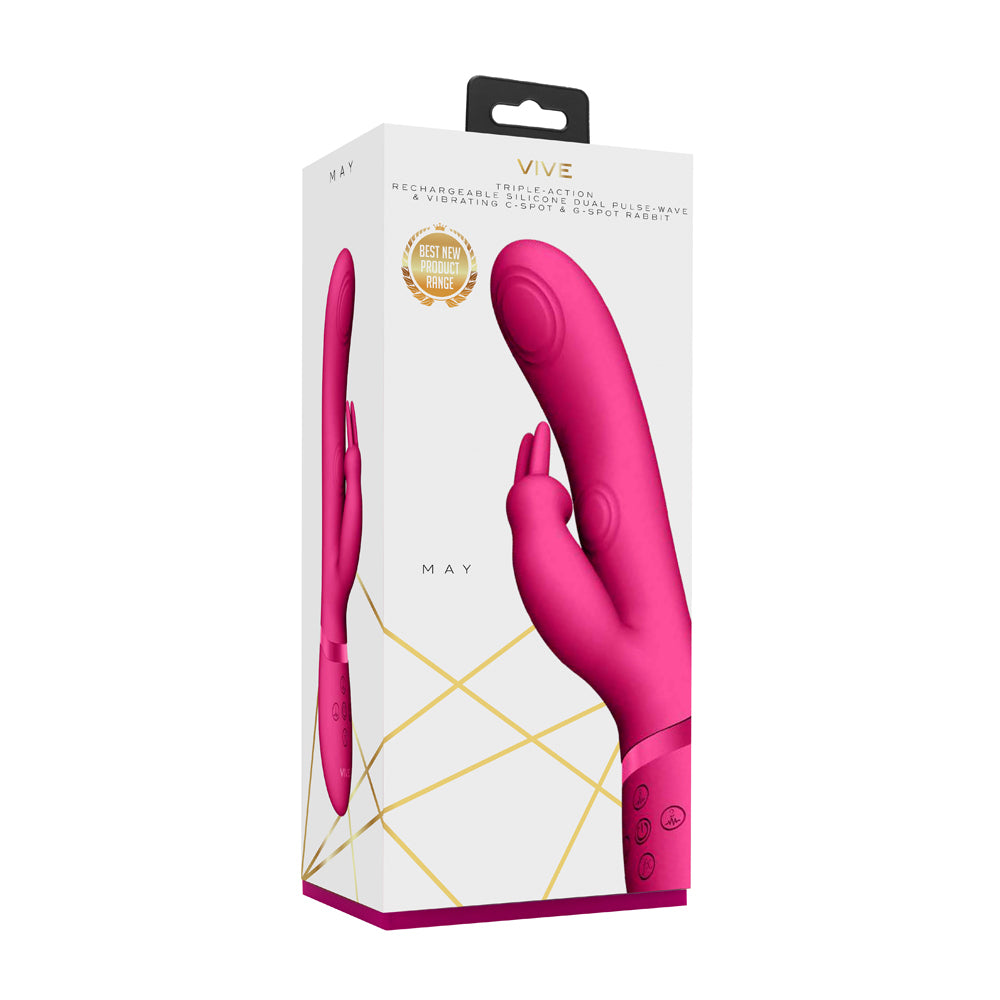 Vive May Dual Pulse-Wave & Vibrating C-Spot & G-Spot Rabbit Pink