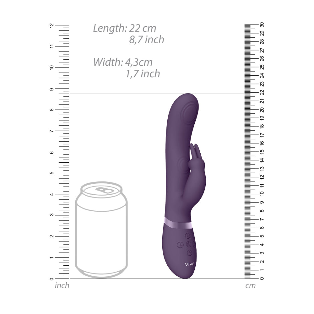 Vive May Dual Pulse-Wave & Vibrating C-Spot & G-Spot Rabbit Purple