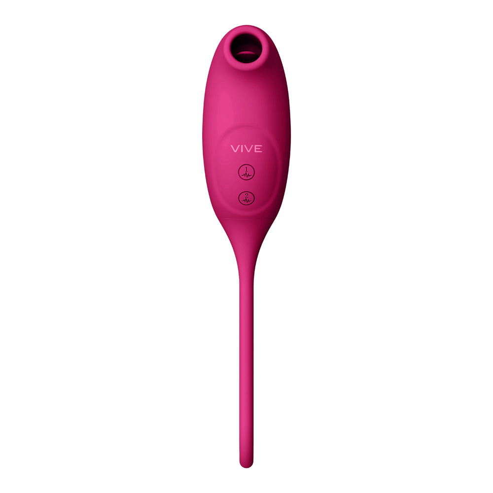 Vive Quino Air Wave & Vibrating Egg Vibrator Pink