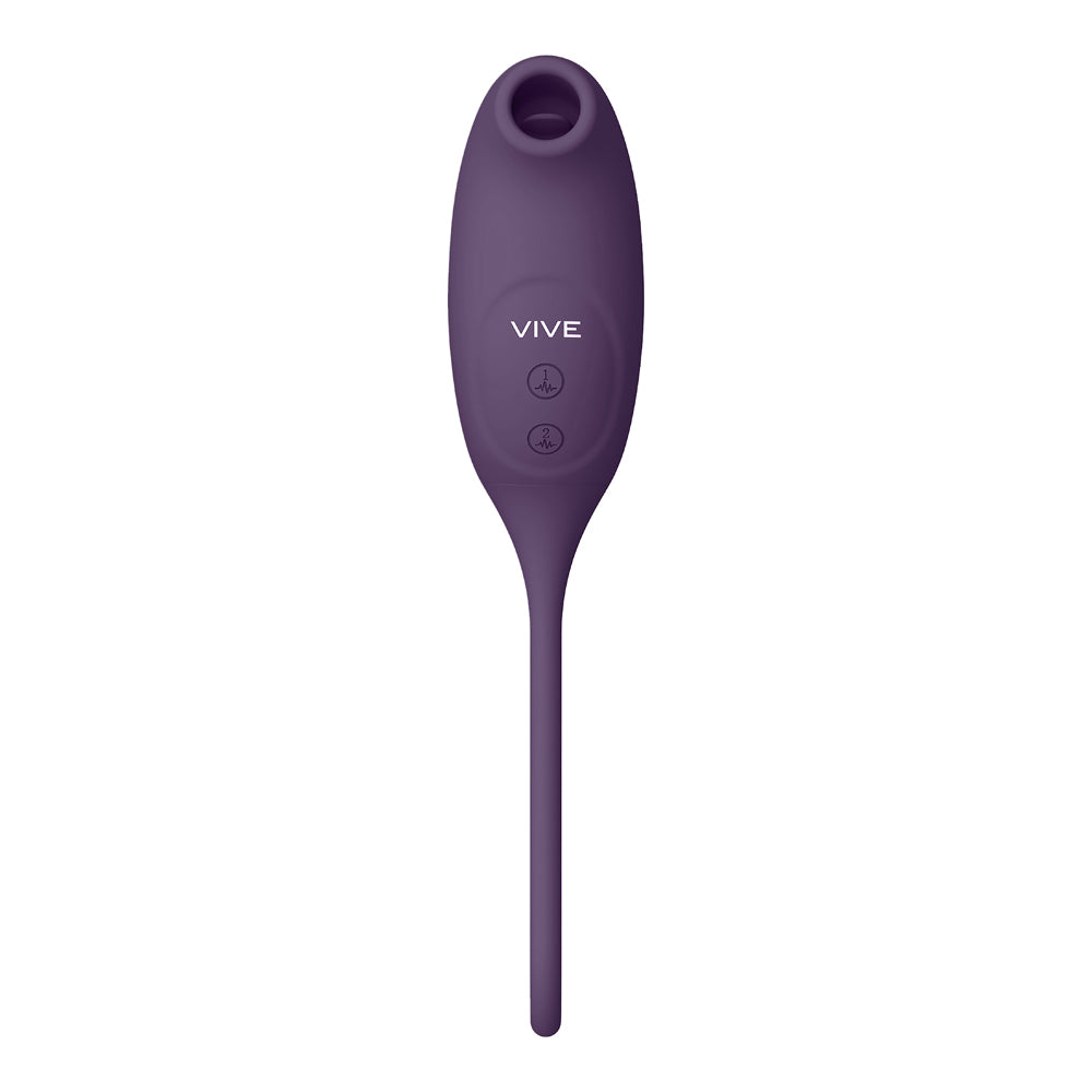 Vive Quino Air Wave & Vibrating Egg Vibrator Purple