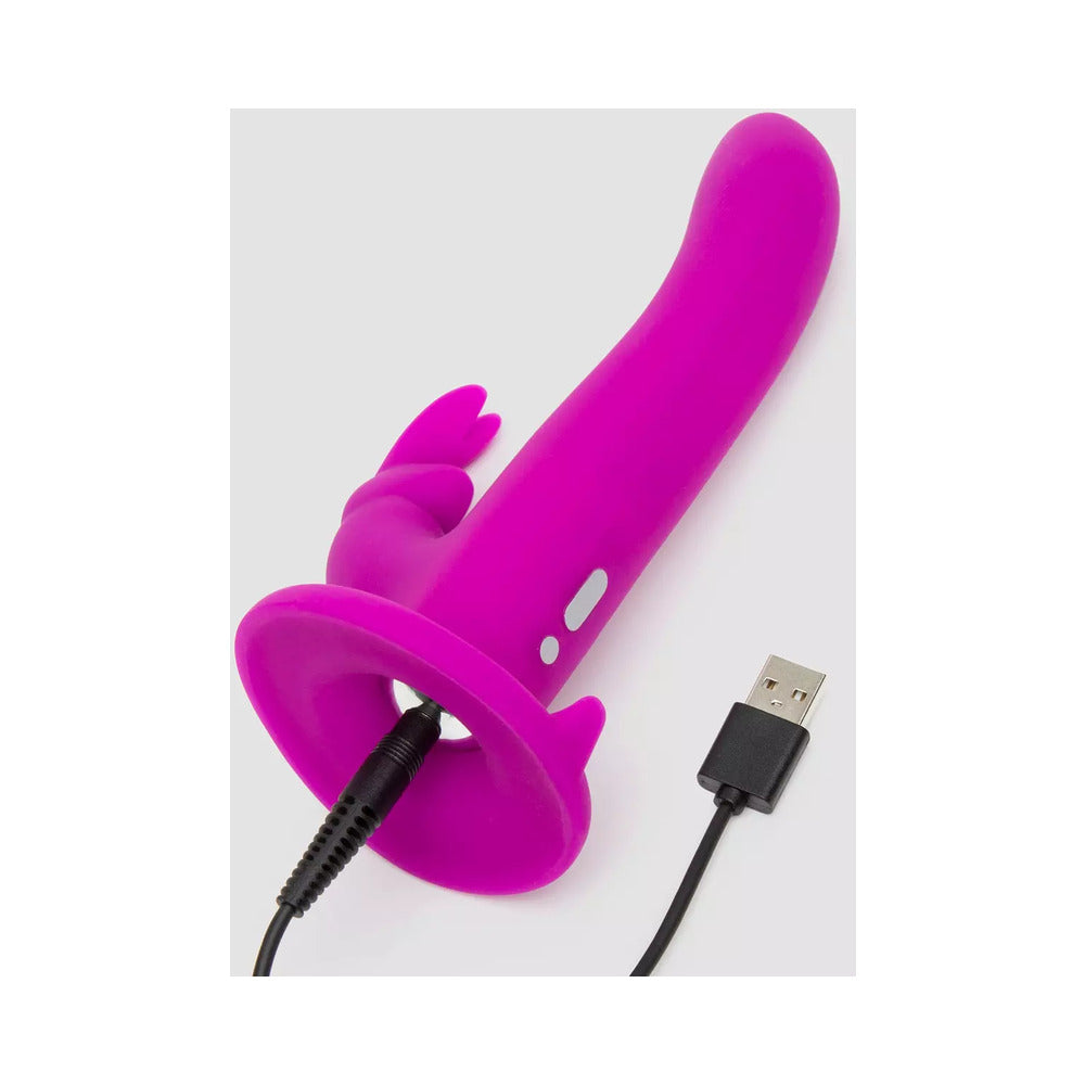 Happy Rabbit Vibrating Strap On Harness Set Purple