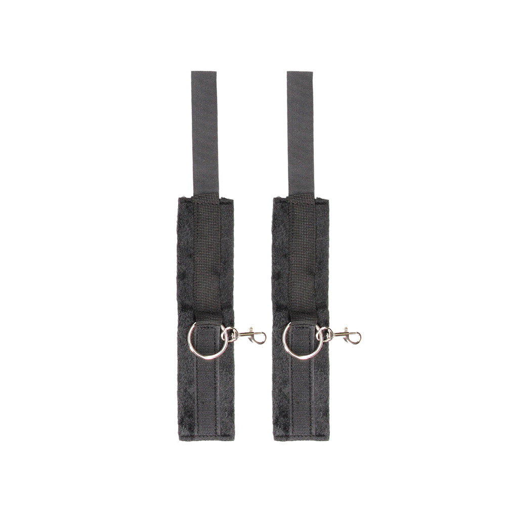 Ouch! Black & White Velcro Hogtie With Hand And Ankle Cuffs Black