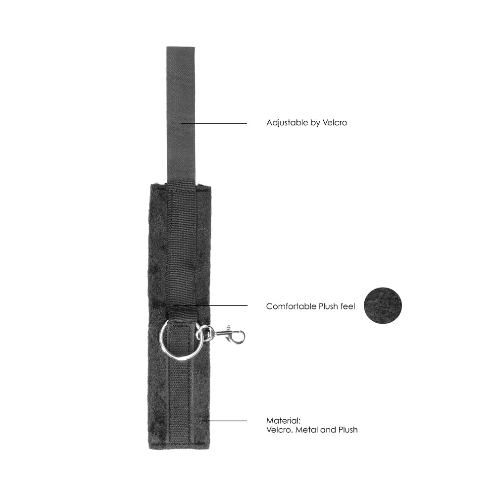 Ouch! Black & White Velcro Hogtie With Hand And Ankle Cuffs Black