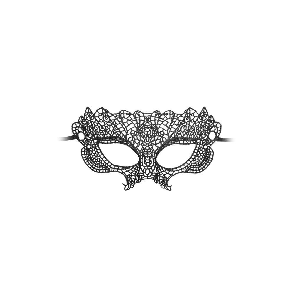 Ouch! Black & White Lace Eye Mask Princess Black