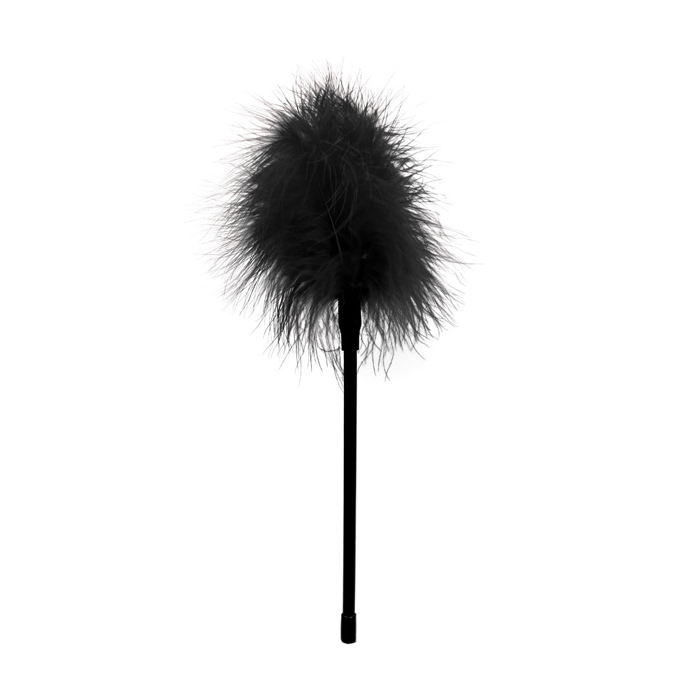Ouch! Black & White Feather Tickler Black