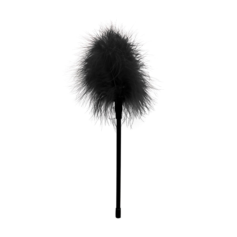 Ouch! Black &amp; White Feather Tickler Black