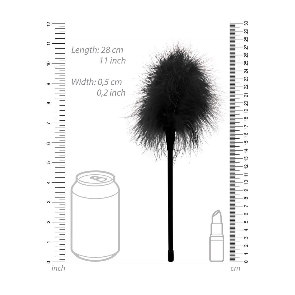 Ouch! Black & White Feather Tickler Black