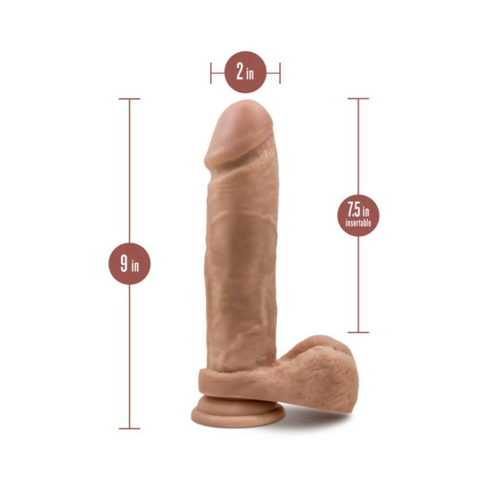 Dr. Skin Dr. Julian Dildo With Suction Cup Silicone 9 In. Mocha