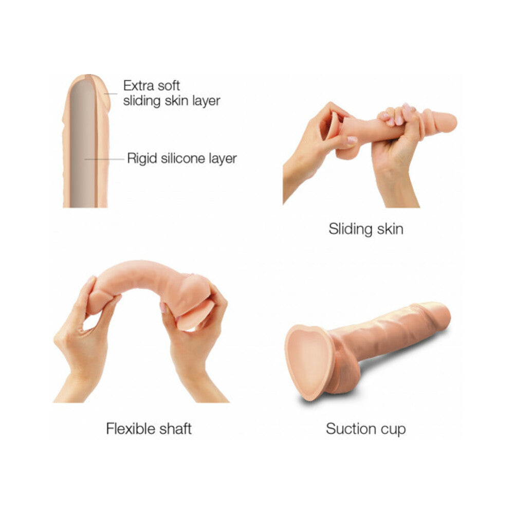 Strap-On-Me Sliding Skin Realistic Dildo Xxl Vanilla