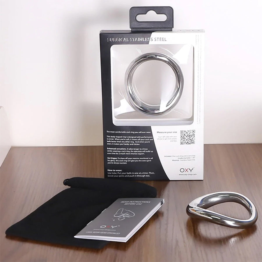Oxy Ergonomic Cock Ring Stainless Steel 1.9 In.