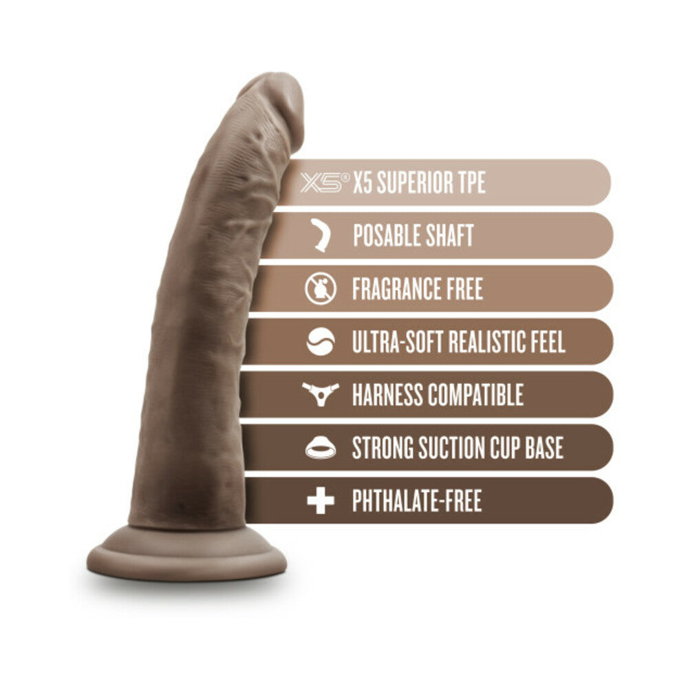 Dr. Skin Plus 7In Posable Dildo Chocolat