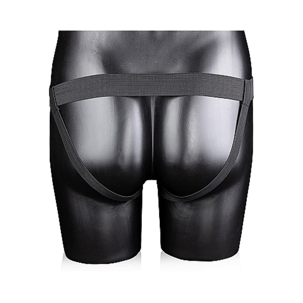 Ouch! Twisted Hollow Strap-On 8 In. Gunmetal Gray