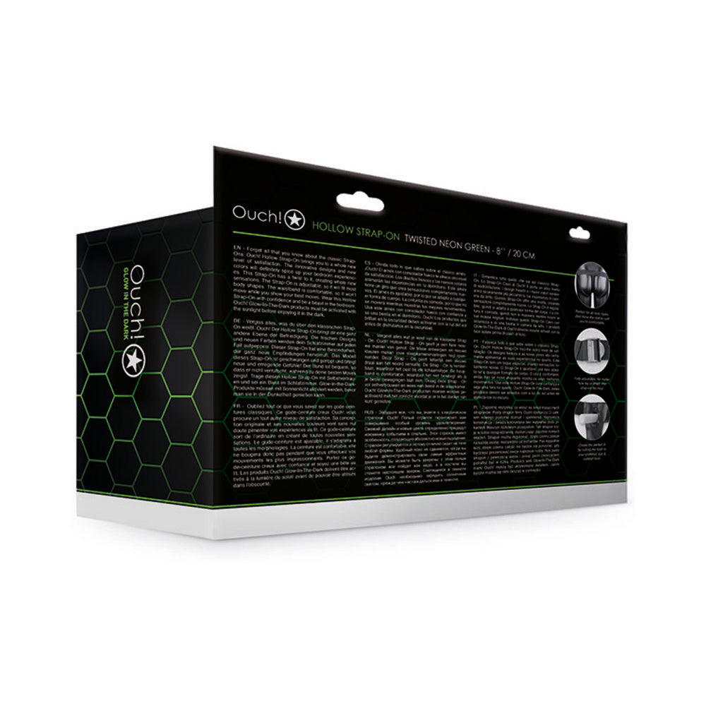 Ouch! Twisted Hollow Strap-On 8 In. G.i.t.d.