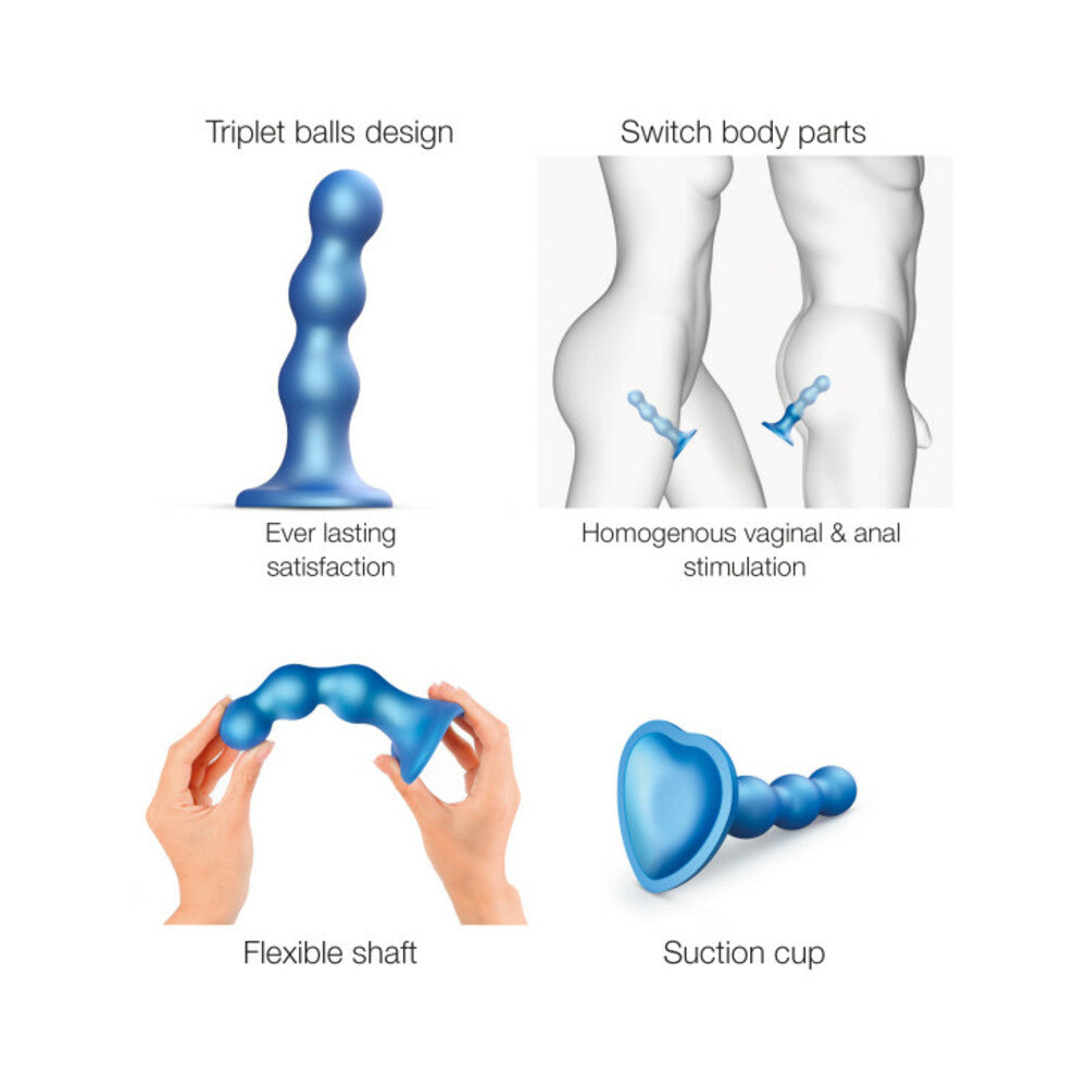 Strap-On-Me Dildo Plug Balls S Metallic Blue