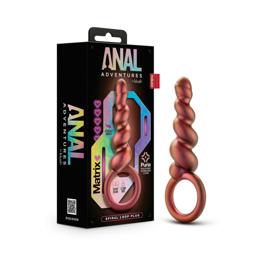Anal Adv Matrix Spiral Loop Plug Copper