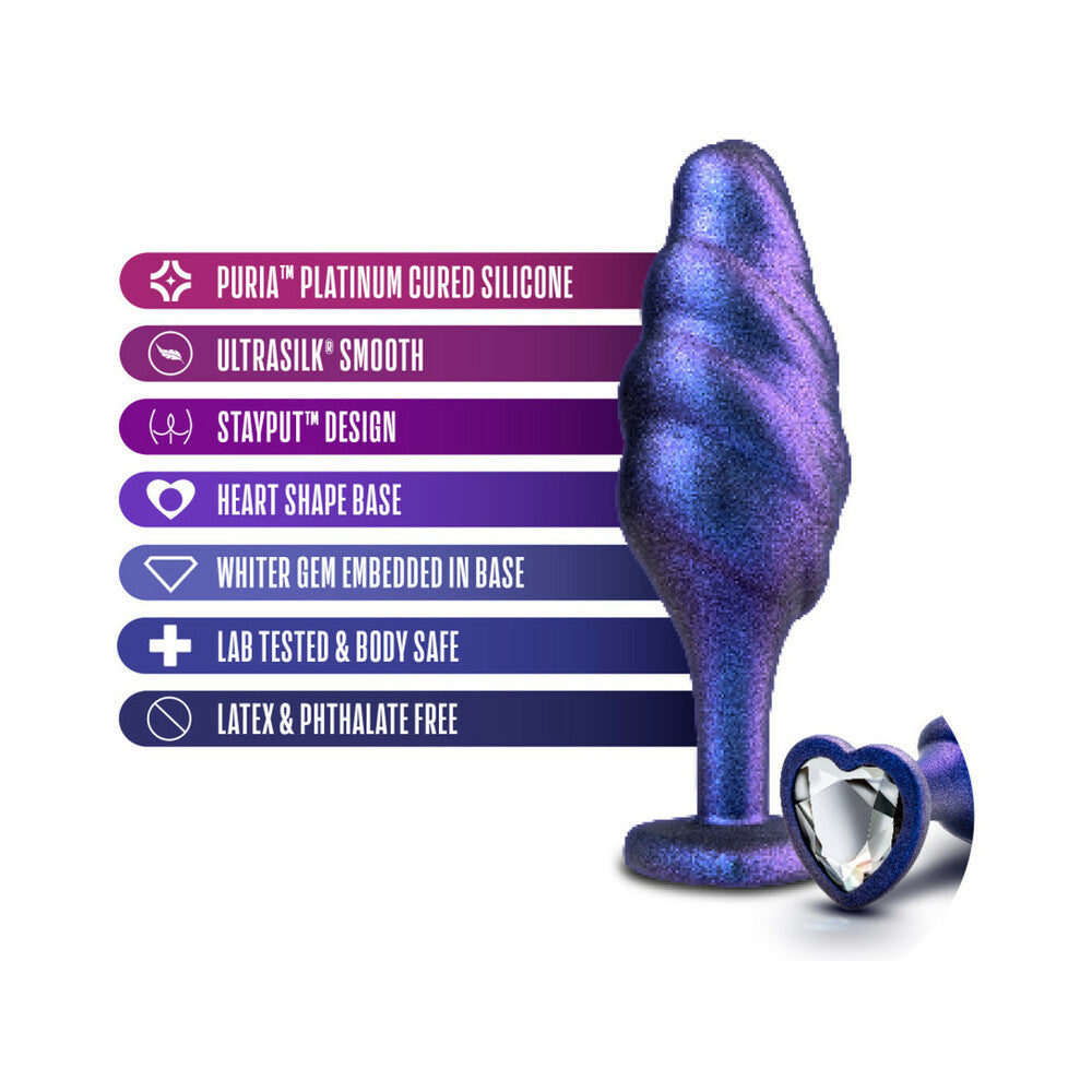 Anal Adventures Matrix Bumped Bling Plug Sapphi