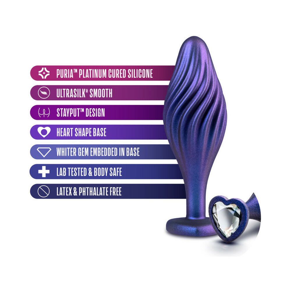 Anal Adventures Matrix Swirl Bling Plug Sapphir