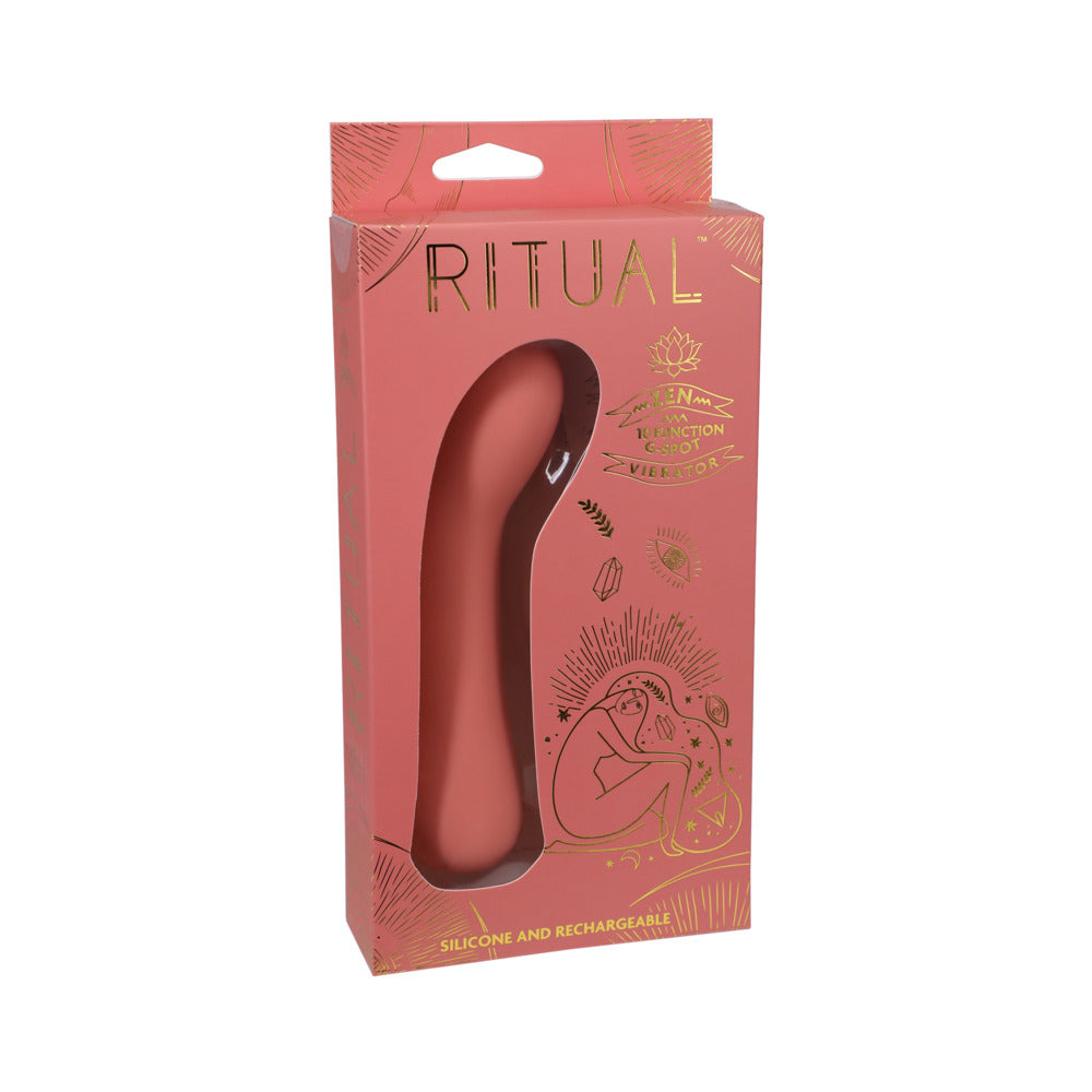 Ritual Zen Rechargeable Silicone G-Spot Vibe Coral