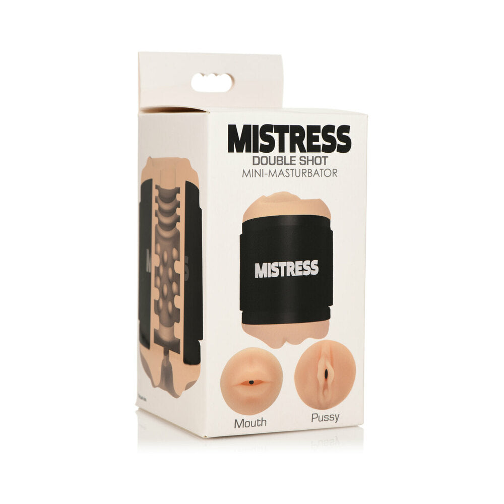 Curve Novelties Mistress Mini Double Stroker Mouth & Pussy - Light