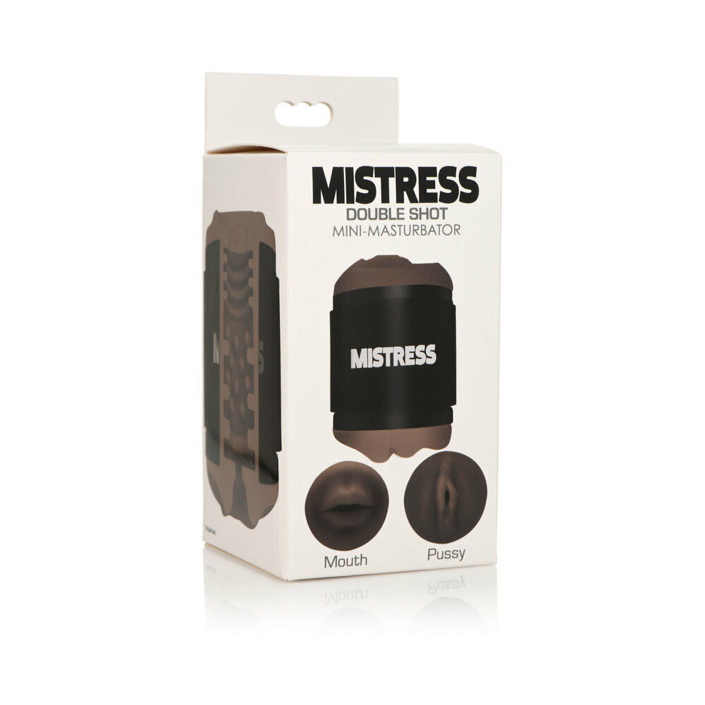 Curve Novelties Mistress Mini Double Stroker Mouth & Pussy - Dark