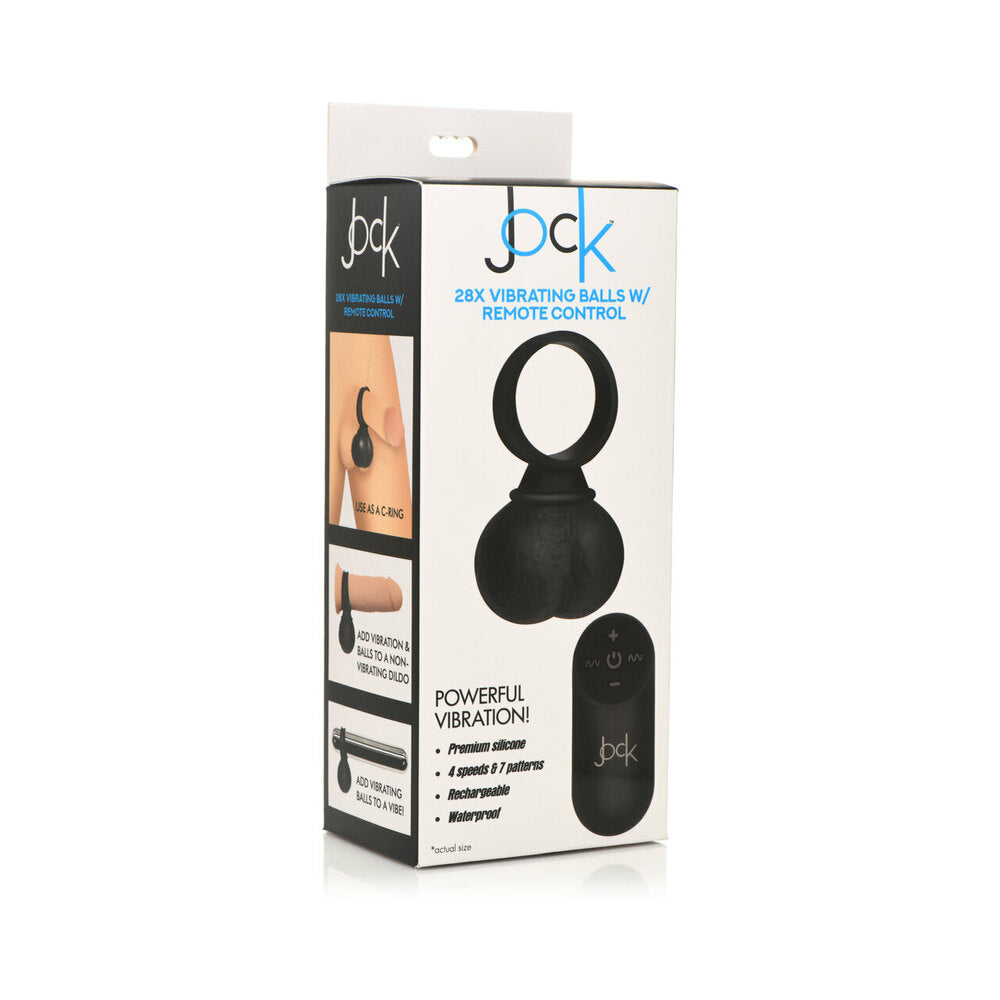 Jock 28X Vibrating Silicone Balls Large Black