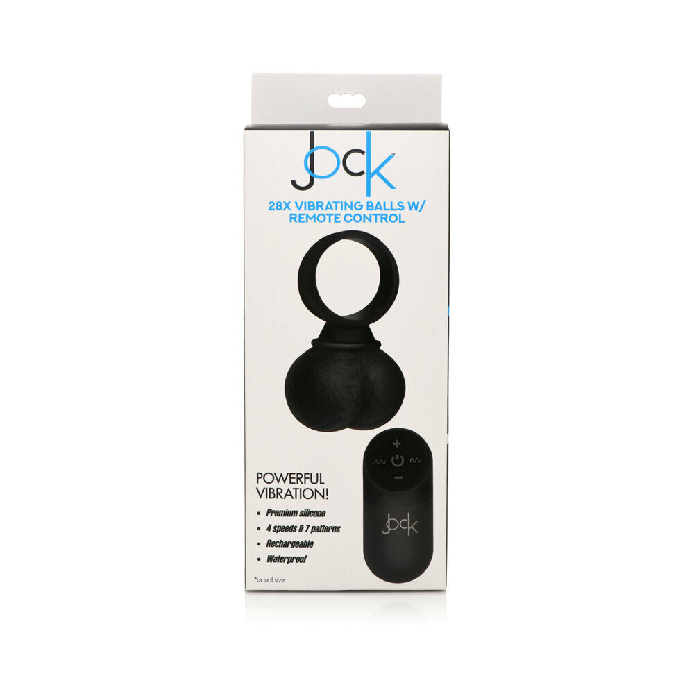 Jock 28X Vibrating Silicone Balls Large Black