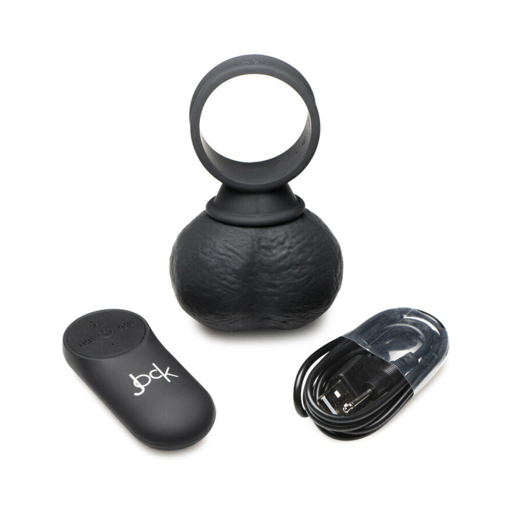 Jock 28X Vibrating Silicone Balls Large Black